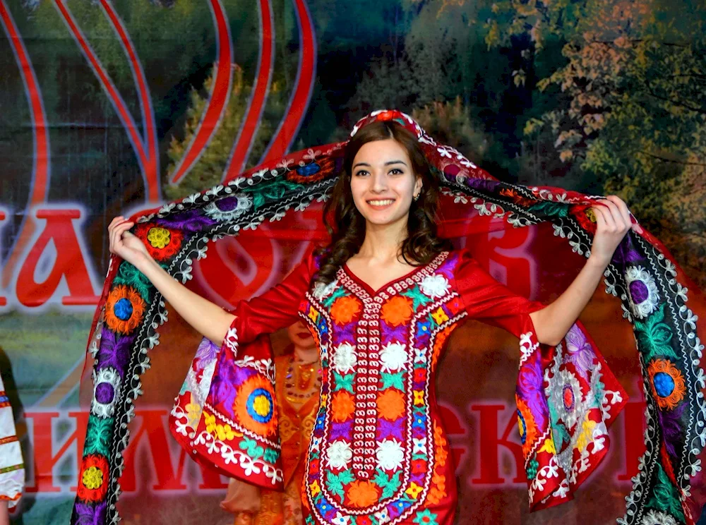 National costume chakan of Tajikistan