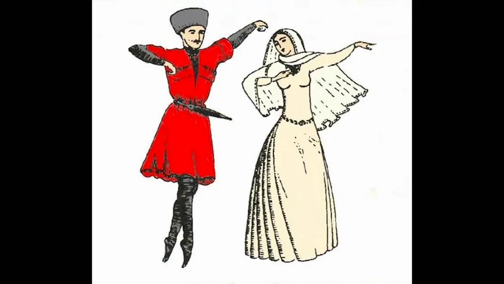 National costume for lezginka Caucasus