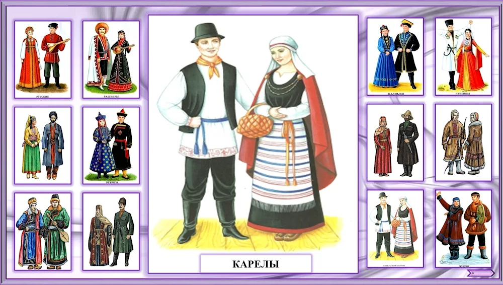 National costume of Karelians nation Kareli