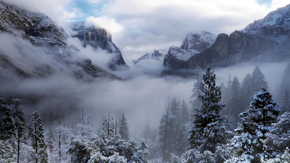 Yosemite National Park California. winter