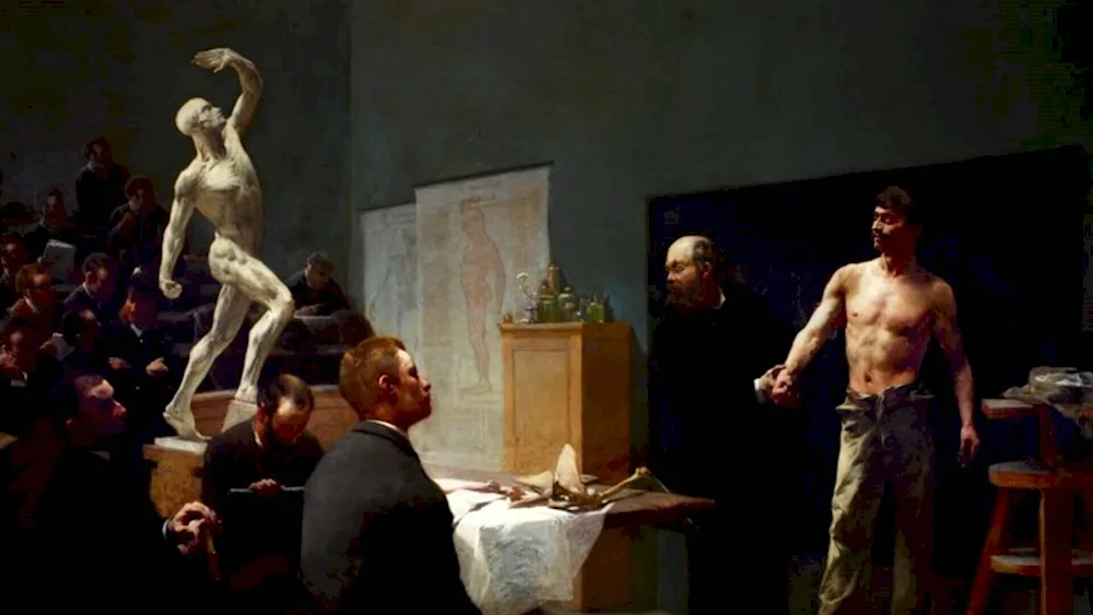 Naturists at the Academy Academy of Arts 19th century Paris
