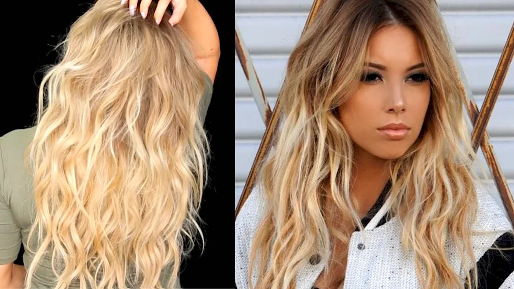 Negligee curls on long hair