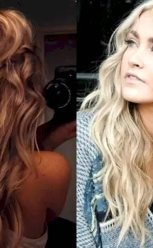 Sloppy curls for long hair