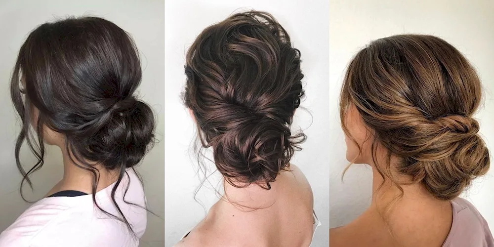 Negligent bun for long hair