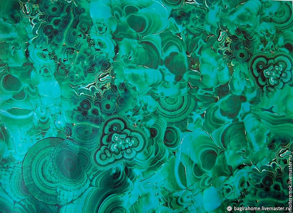 Malachite stone slabs