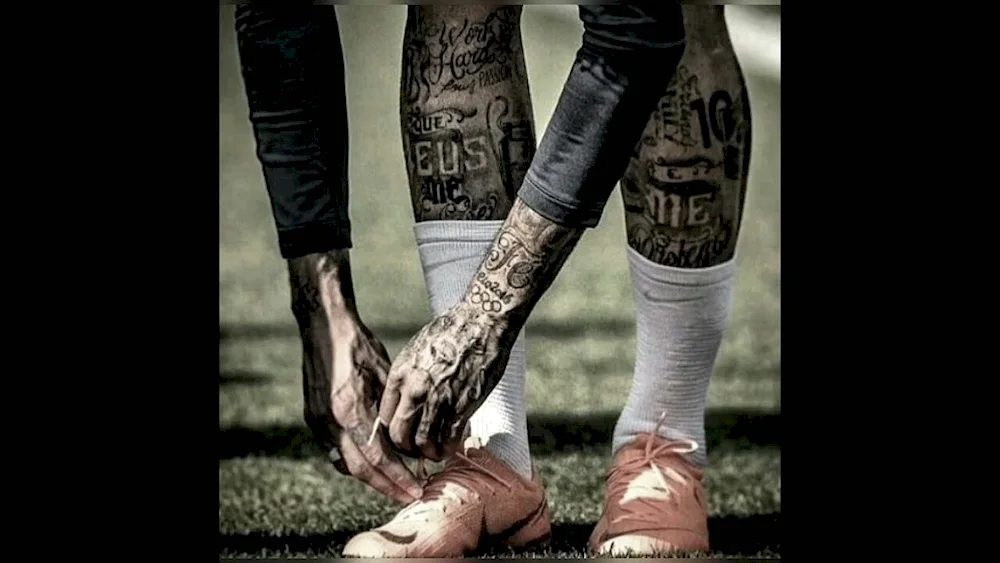 Neymar Leg Tattoos