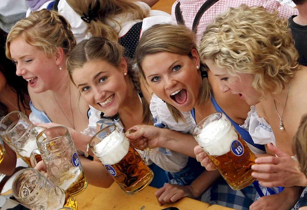 Oktoberfest girl with beer