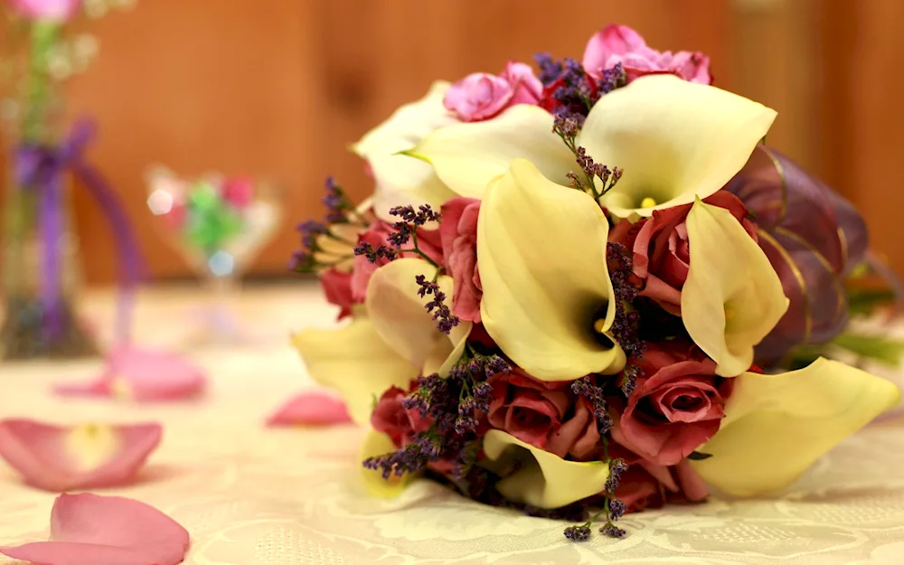 Unusual flowers bouquet