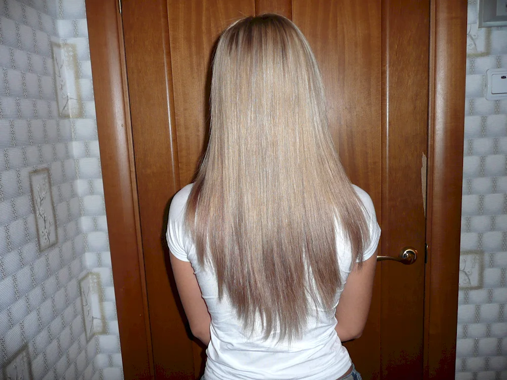 Grown Out Blonde Hair Melting on Blonde Hair Photo