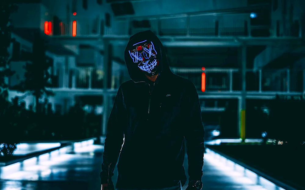 Cyberpunk 2077 Neon mask