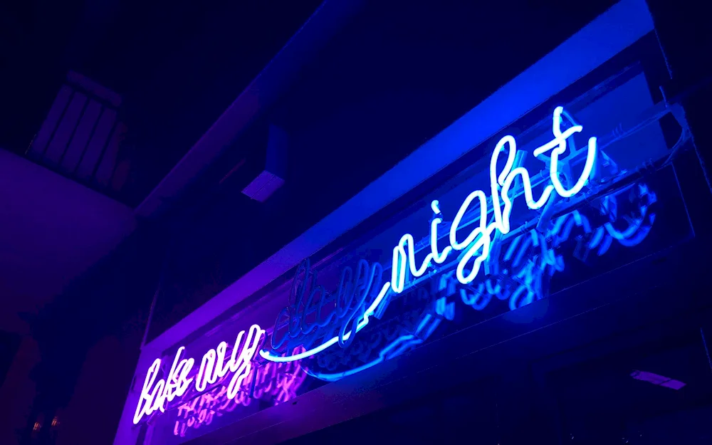 Neon lettering