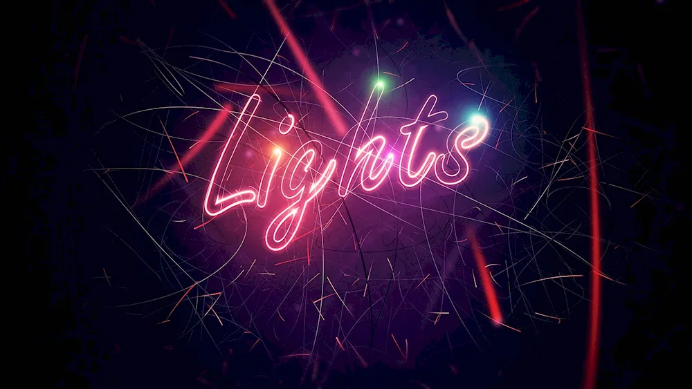 Neon lettering