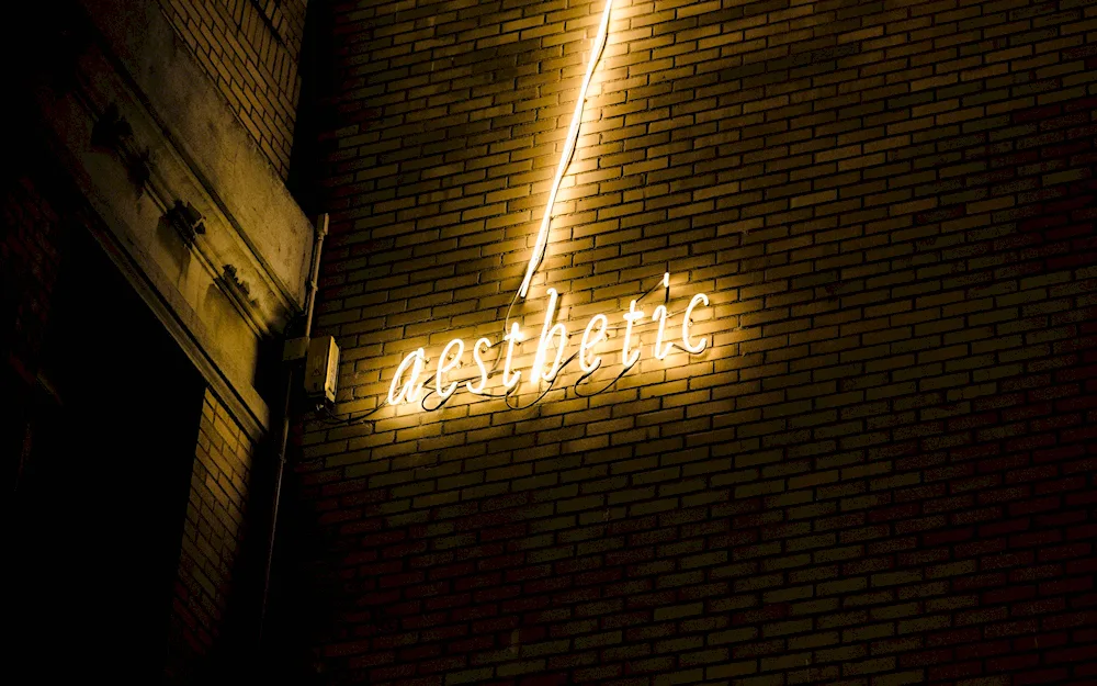 Neon lettering
