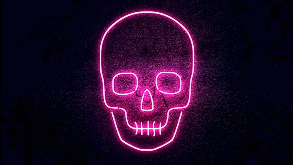 Neon skull