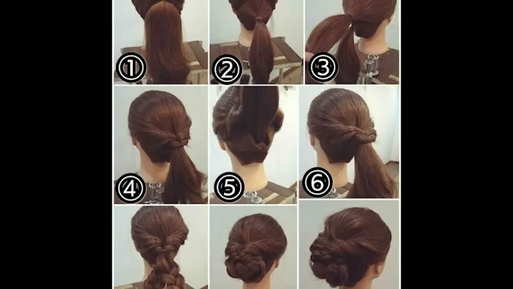 Bun beautiful hair