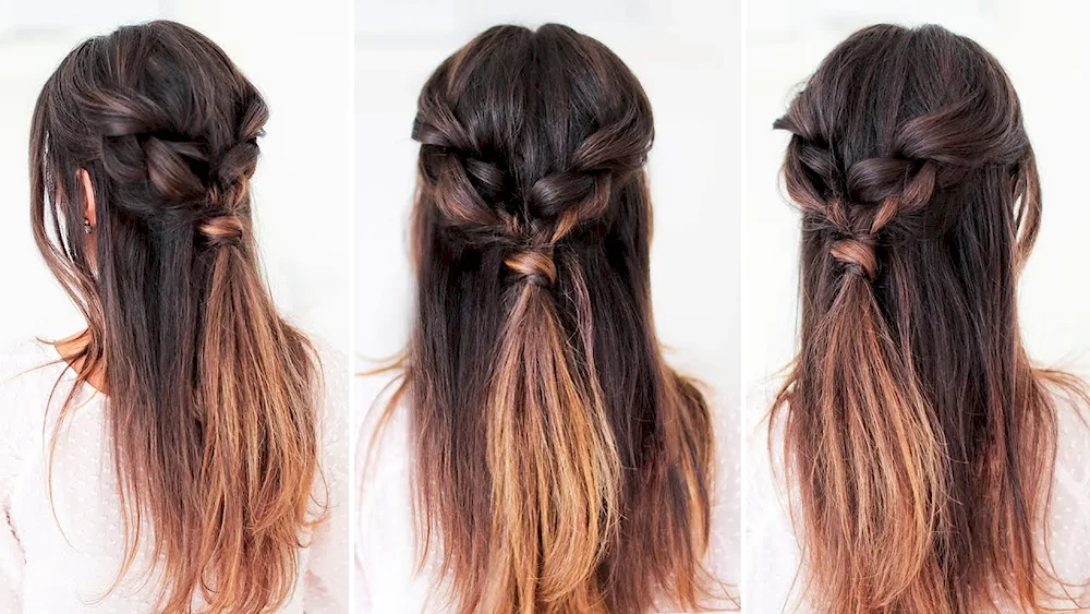 Uncomplicated hairstyles for long hair