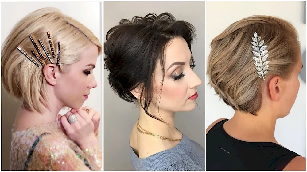 Complicated hairstyles for short hair