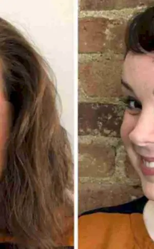 Unfortunate haircut before and after