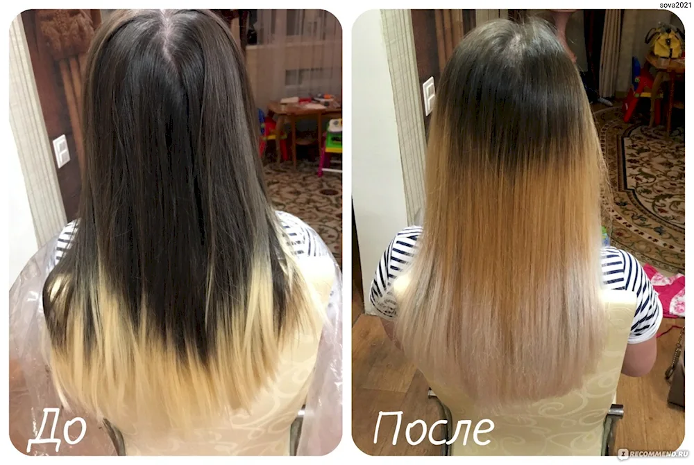 Unsuccessful hair colouring
