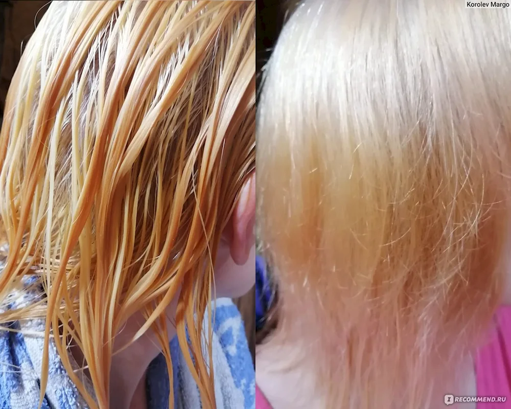 Lightened hair