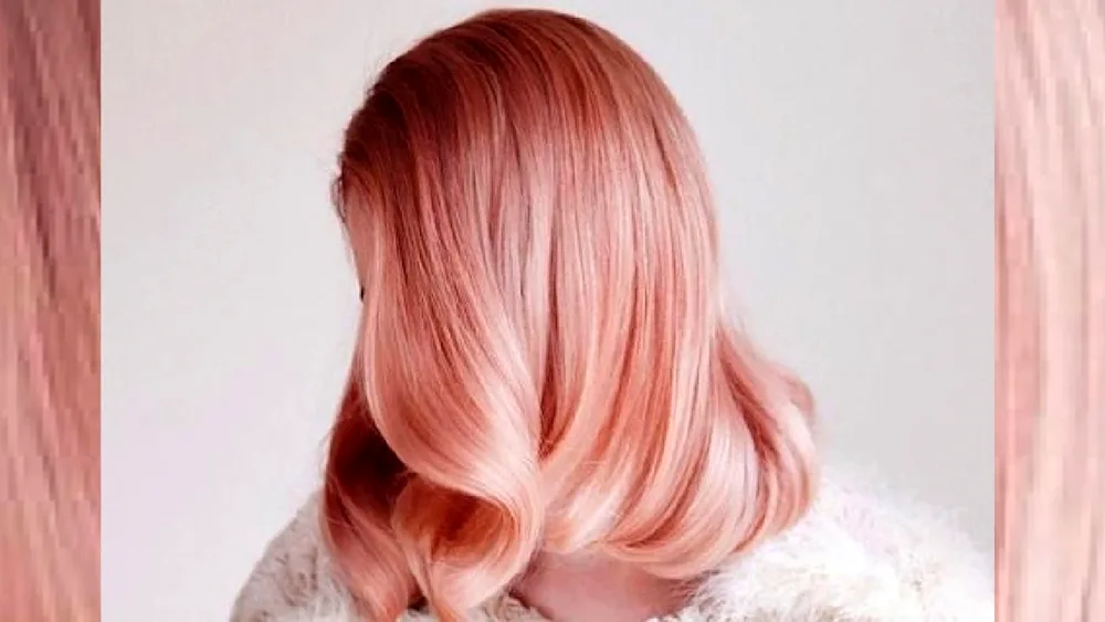 Pink highlights on dark hair