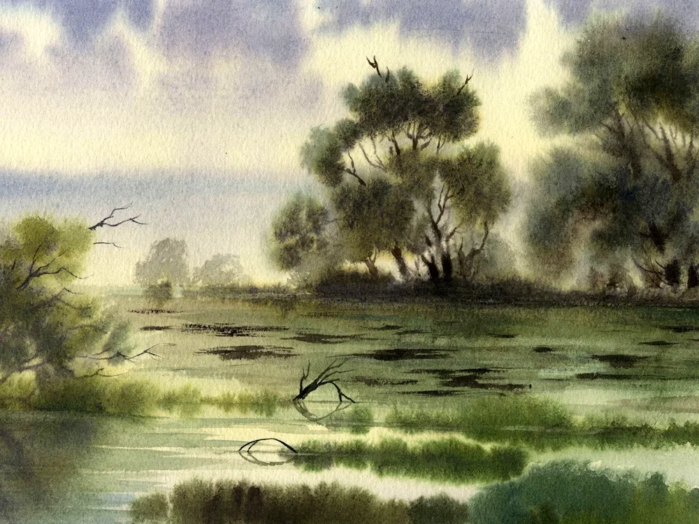 Nikolai Mikhailin watercolour