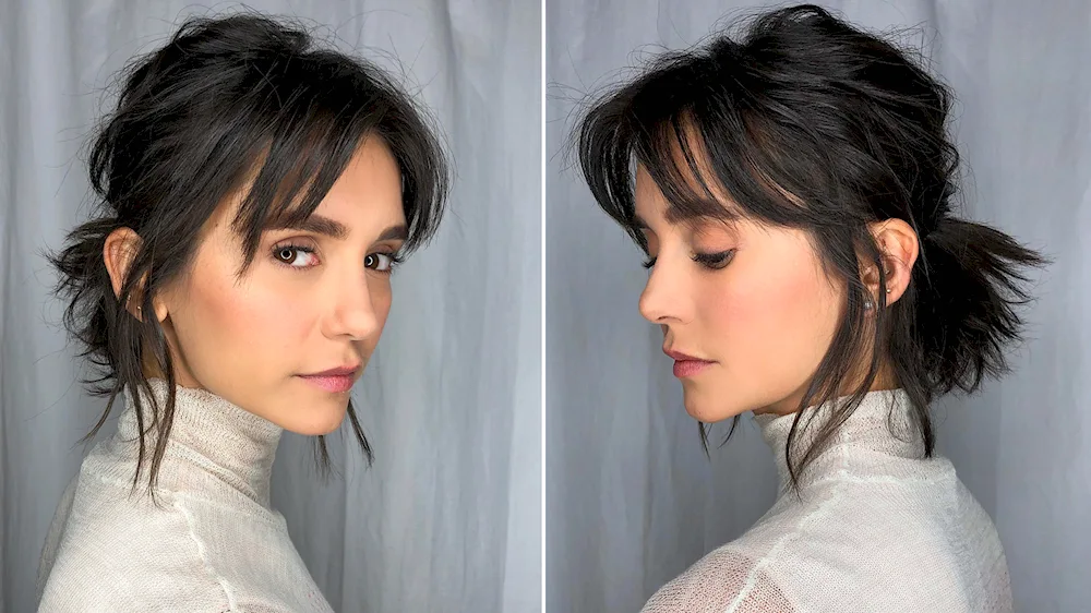 Nina Dobrev fringes curtain