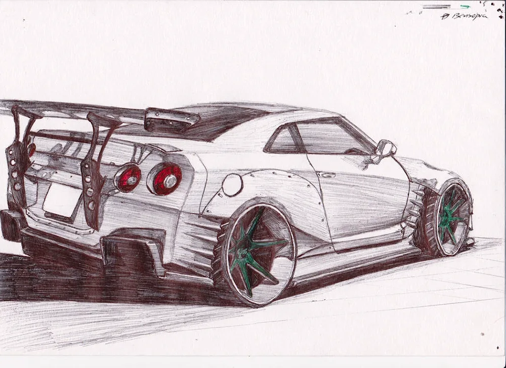 Mini Cooper sketches