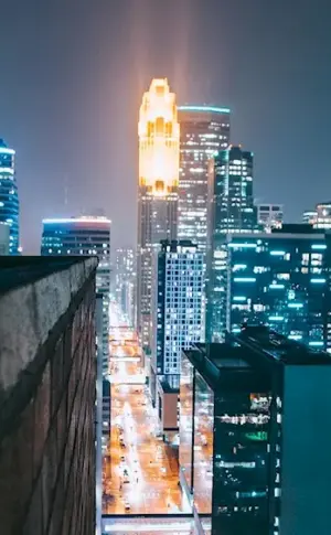 New York City from the roof of the building