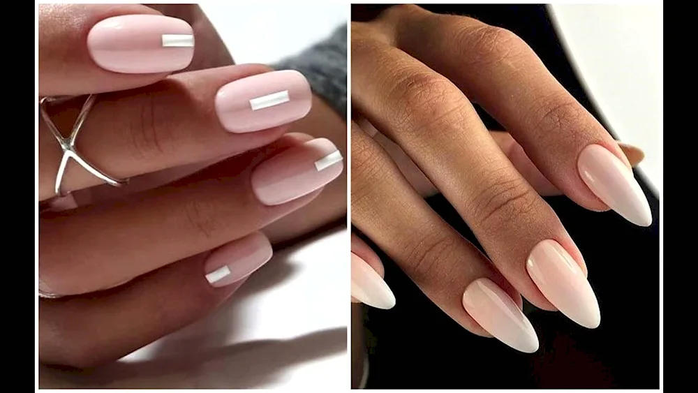 Nude manicure 2022 almond