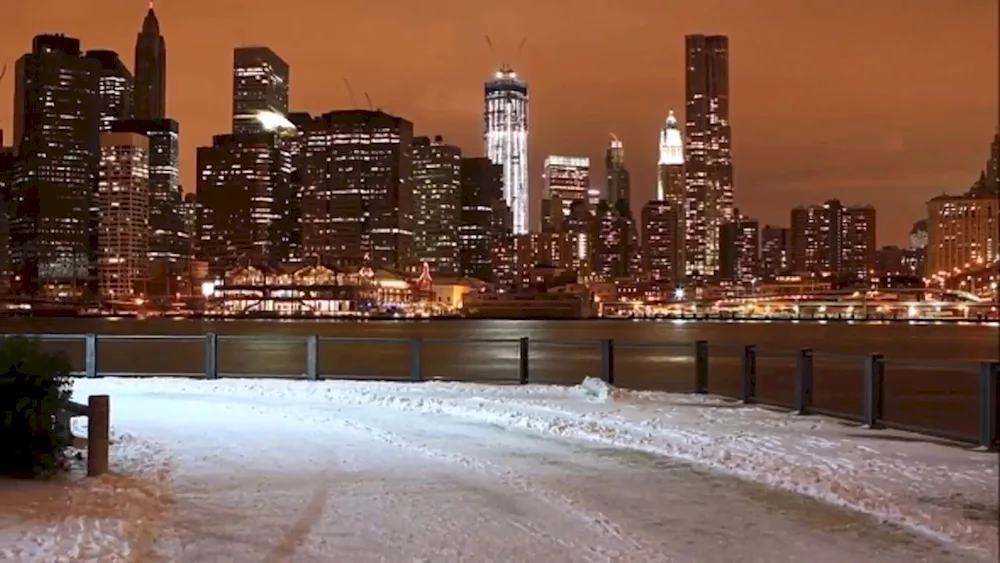 Winter in the city. York Manhattan in winter