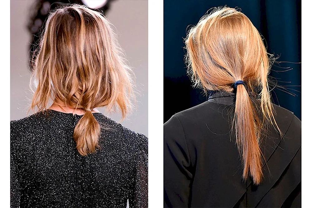 Low ponytail hairstyle