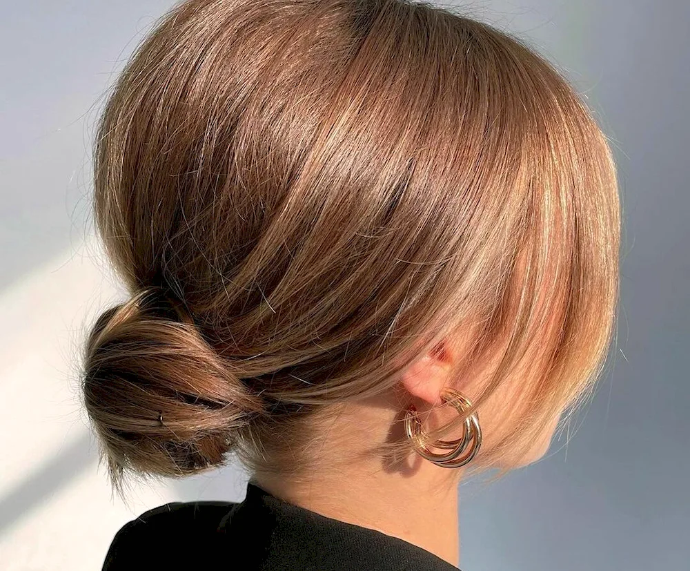 Low bun hairstyle