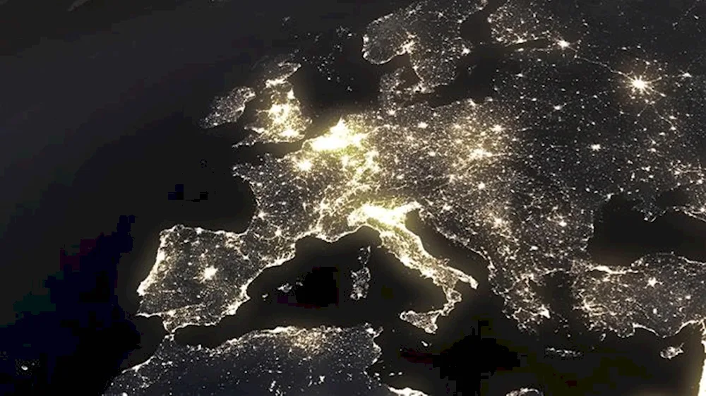 Night Europe from space