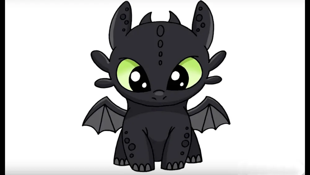 Night Fury dragon cartoon