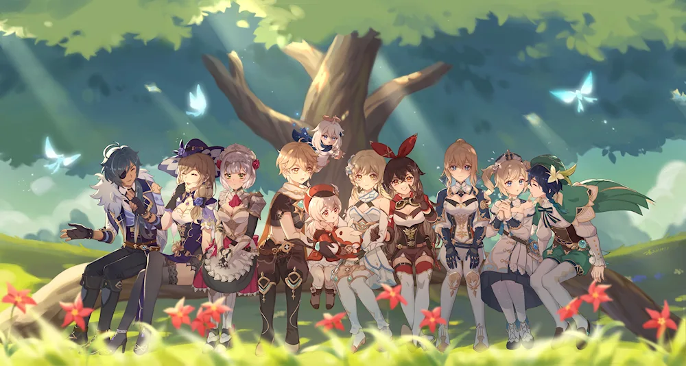 Genshin Impact Tavern background