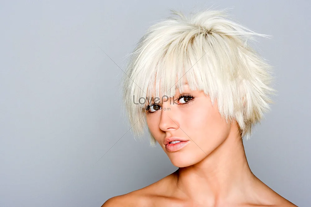 Nordic blonde short hair