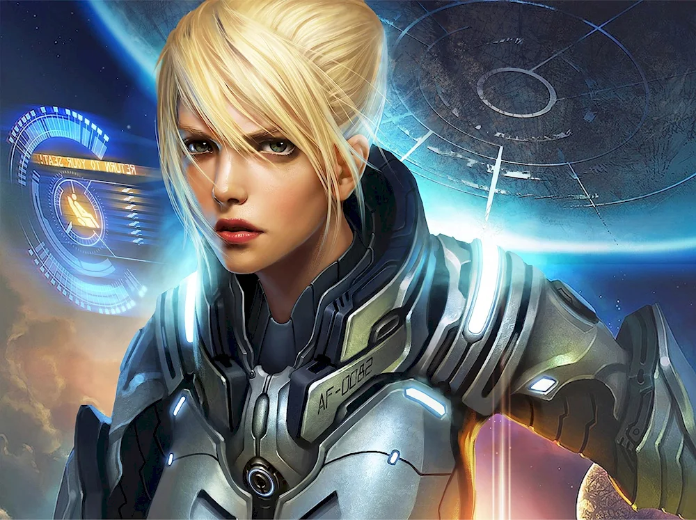Space style portrait