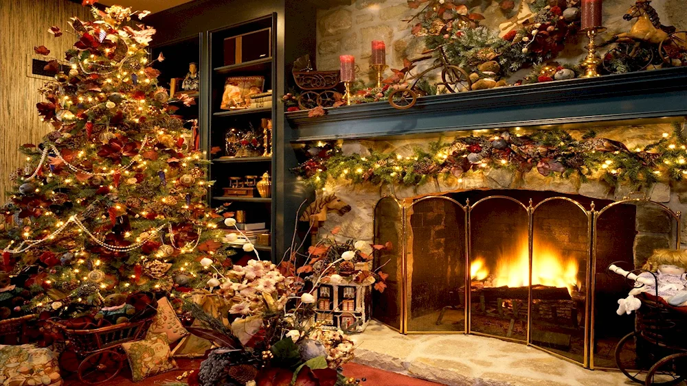 Christmas fireplace