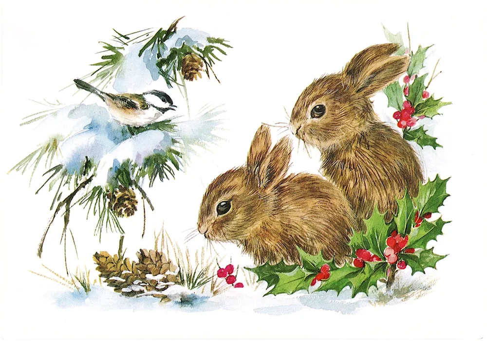 New Year's Forest Animals