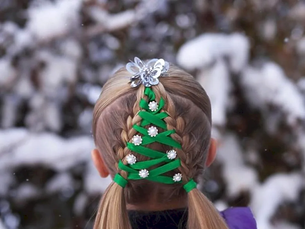 New Year hairstyles for a girl