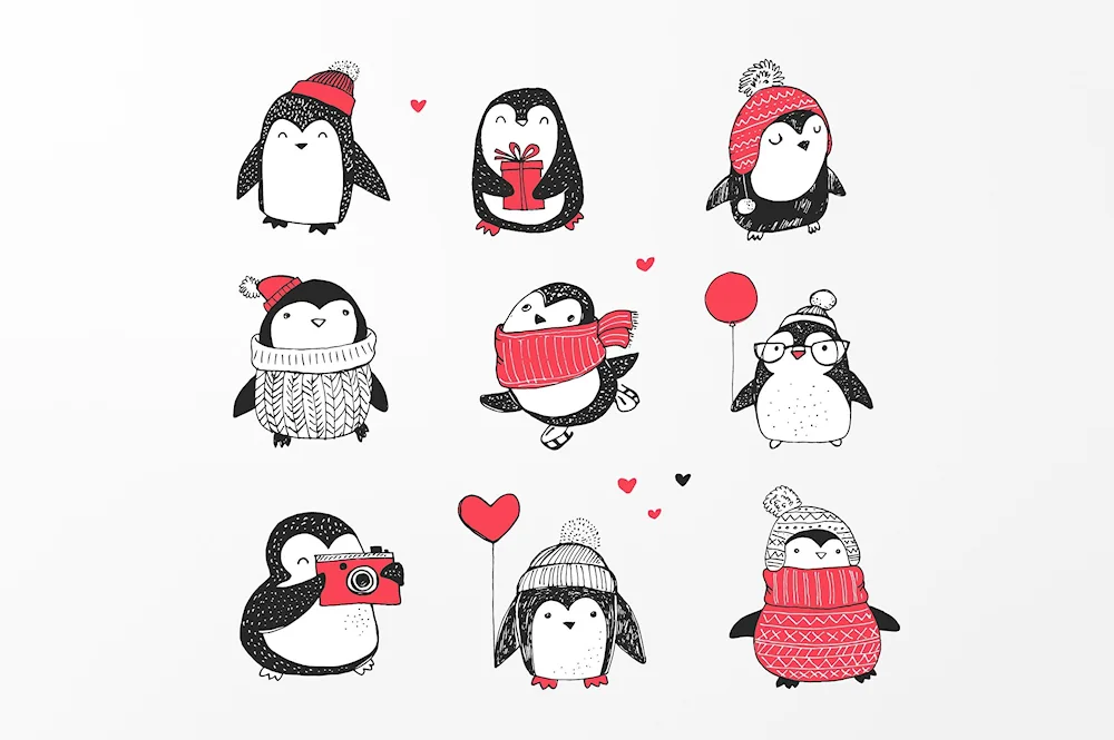 Drawing penguins in the preparatory group Coldina
