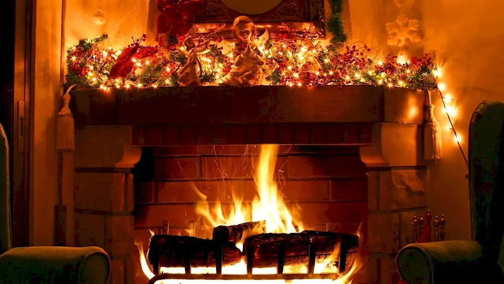 New Year's fireplace