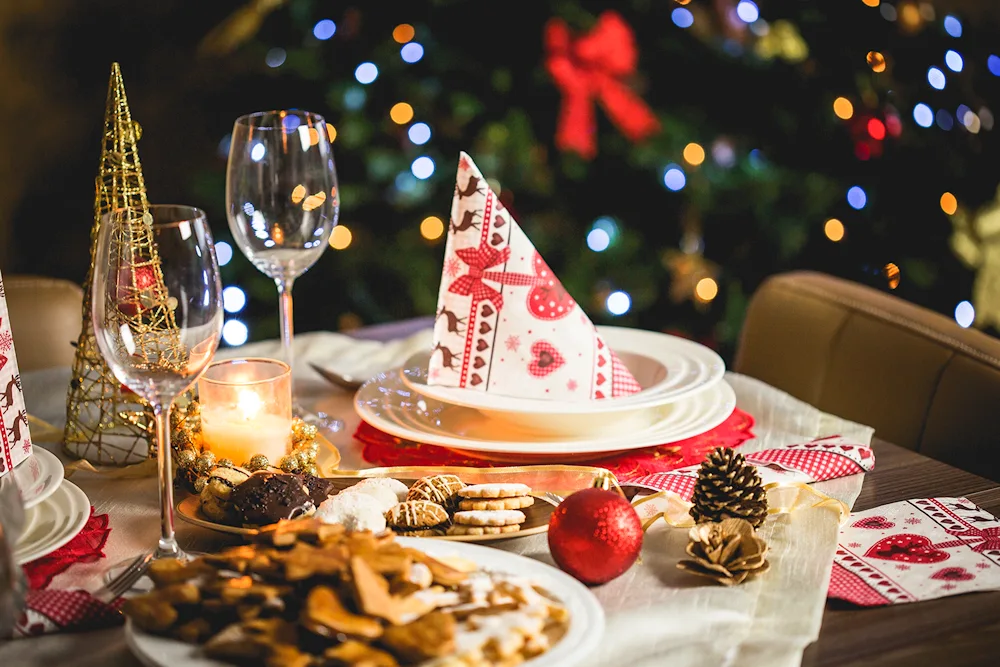 New Year's table. table