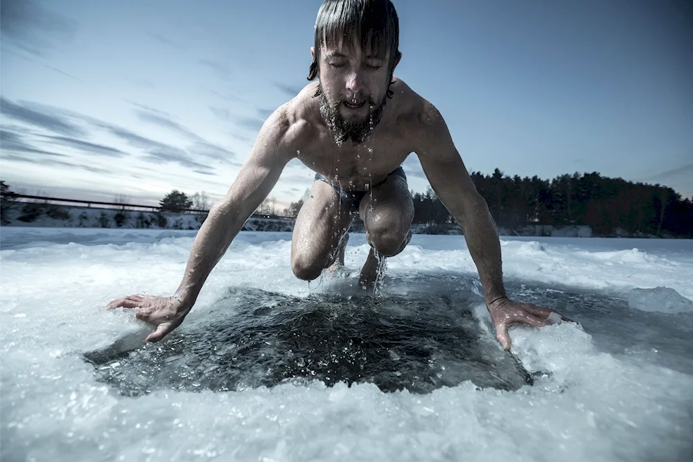 Diving in cold water