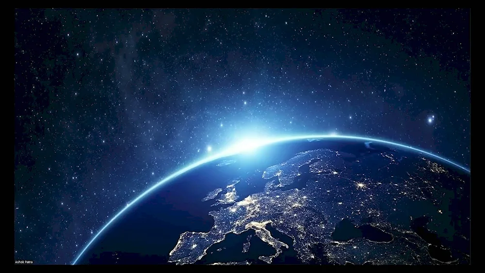 Europe from space at night