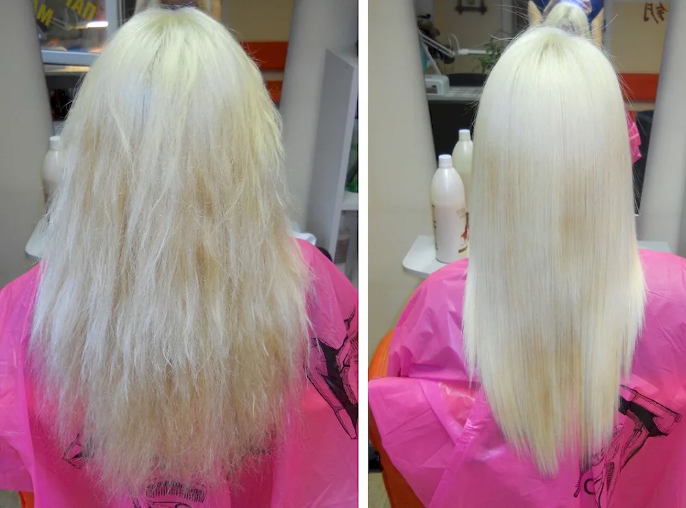 Bleached hair