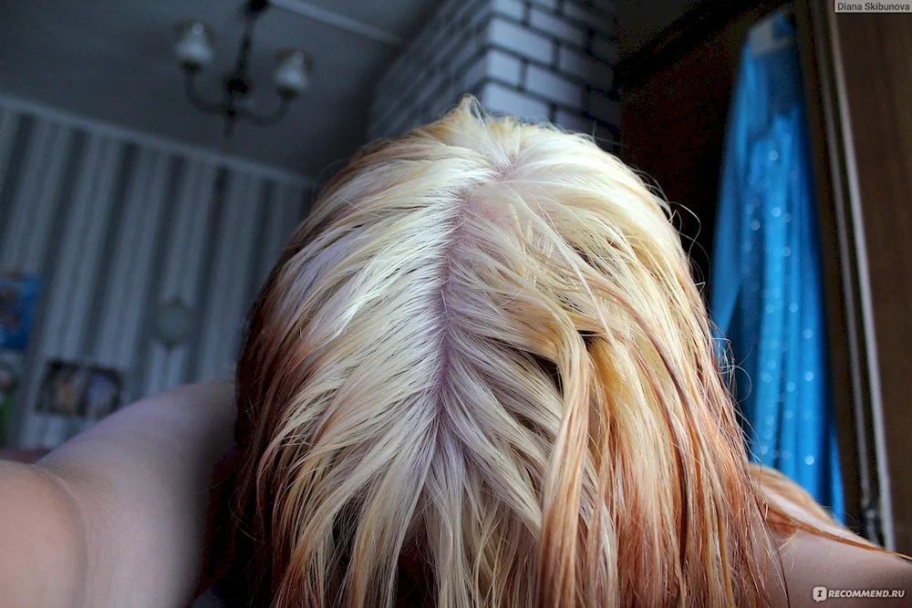 Bleached hair