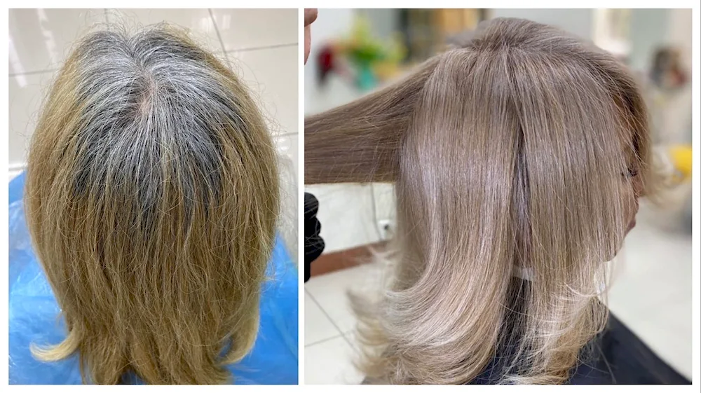 Grey hair bleaching