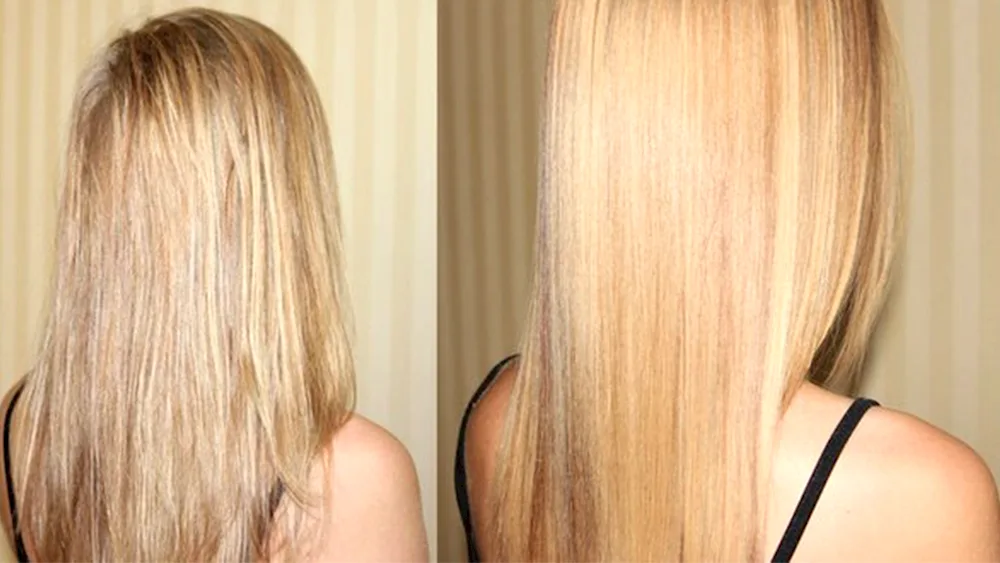 Hair colouring after bleaching